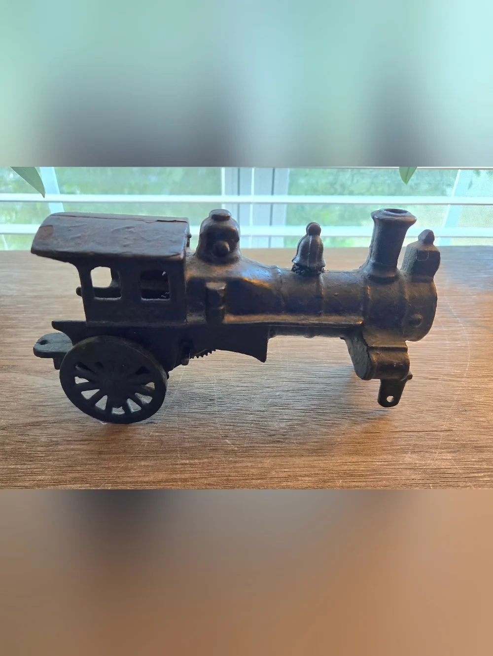 Rustic Cast Iron Train Bank | Vintage-Style Locomotive Decor | Indust. Farmhouse
